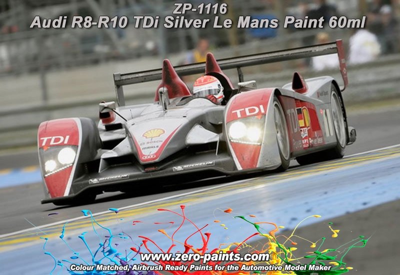Zero Paints ZP-1116 Audi R8-R10 TDi Silver Le Mans Paint 60ml – immagine 2