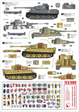 Star Decals 72-A1095 Tiger I. sPzAbt 502 # 1. Initial / Early / Mid production Tigers. 1/72 – Bild 3