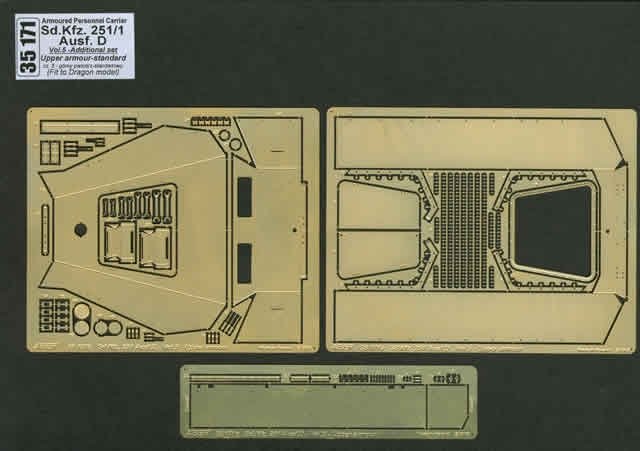 Aber 35171 Sd.Kfz.251/1 Ausf.D. cz.5 gorny pancerz (DRA) 1/35