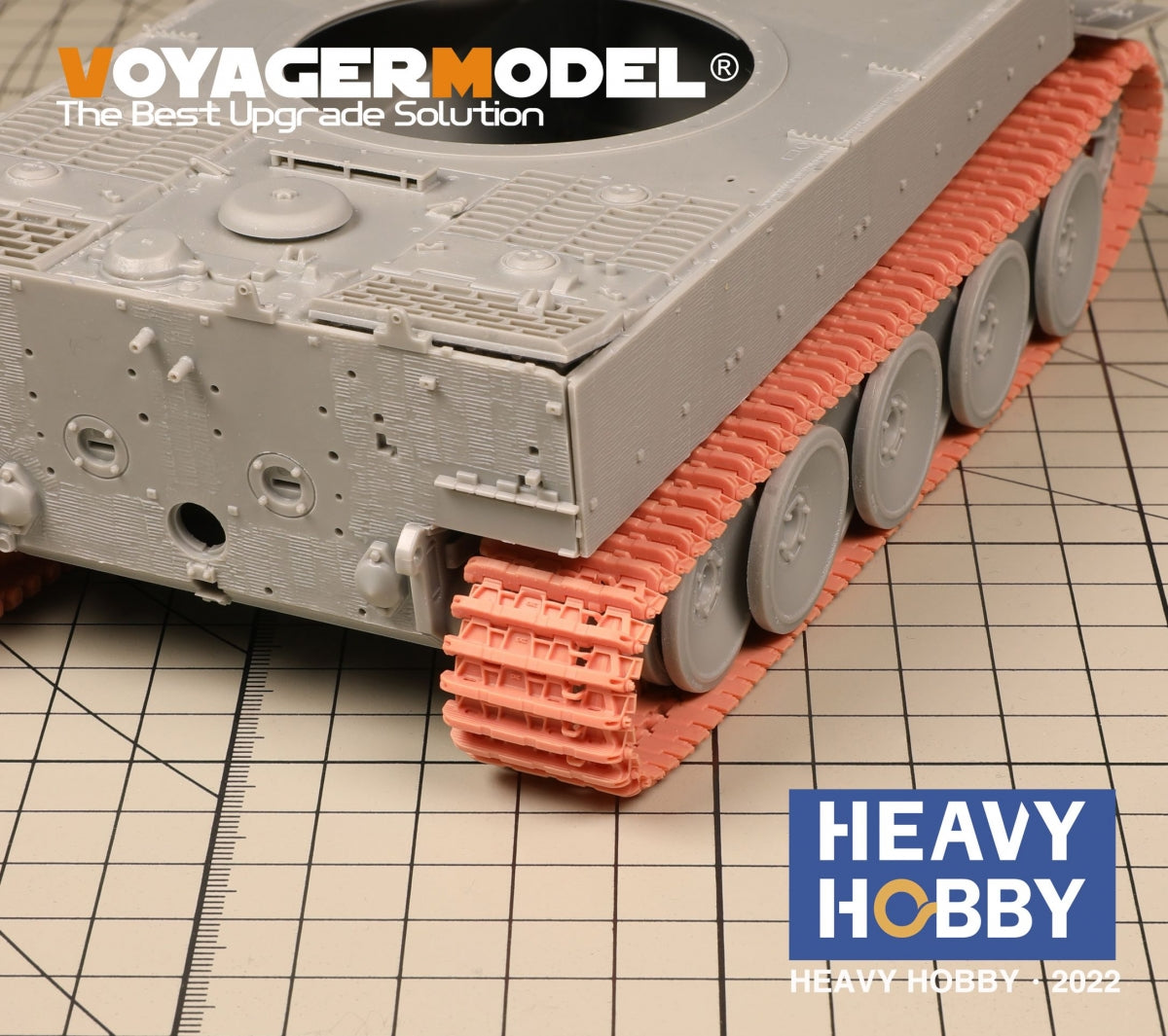 Chenilles miroir Heavy Hobby PT35003 pour char Tiger I allemand de la Seconde Guerre mondiale (version initiale), compatibles avec les maquettes Dragon 6262, 6600, RFM 5075 et 5078 au 1/35. – image 4