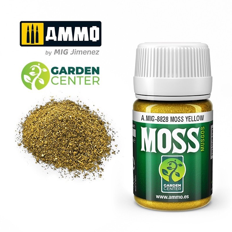 AMMO of Mig Jimenez 8828 MOSS Yellow 35ml