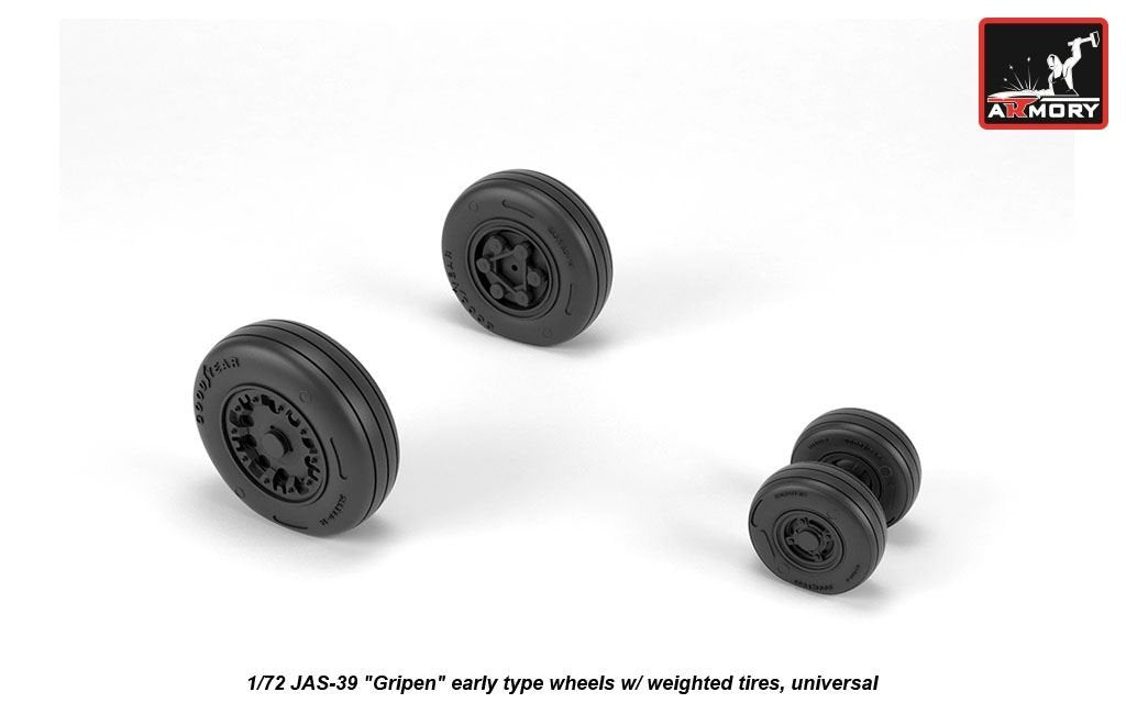 Armory Models AW72503 JAS-39 Gripen wheels w/ weighted tires, early 1/72 – Bild 2