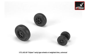 Armory Models AW72503 JAS-39 Gripen wheels w/ weighted tires, early 1/72 – Bild 2