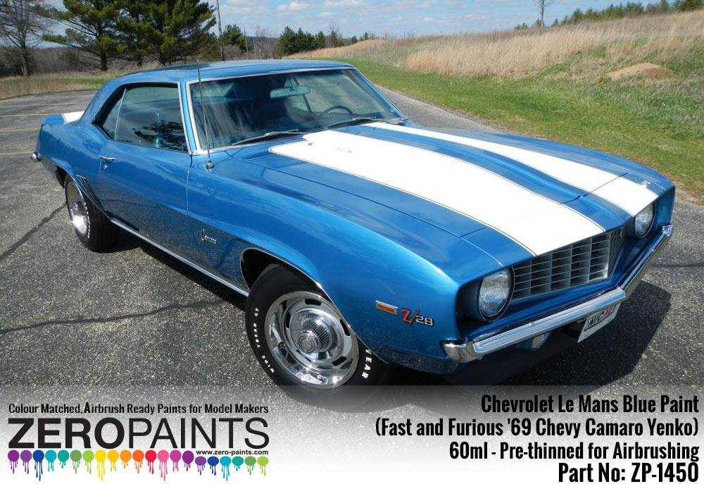 Zero Paints ZP-1450 Chevrolet Le Mans Blue Paint 60ml (Fast and Furious &amp;#39;69 Chevy Camaro Yenko) – immagine 2