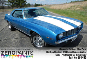 Zero Paints ZP-1450 Chevrolet Le Mans Blue Paint 60ml (Fast and Furious &amp;#39;69 Chevy Camaro Yenko) – immagine 2