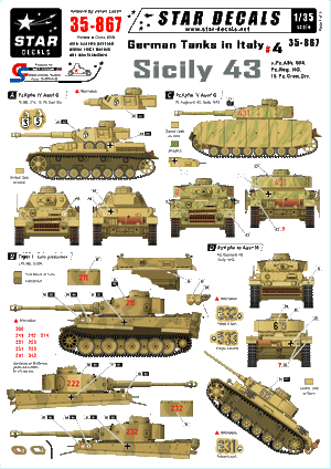 Star Decals 35-867 German Tanks in Italy 4 1/35