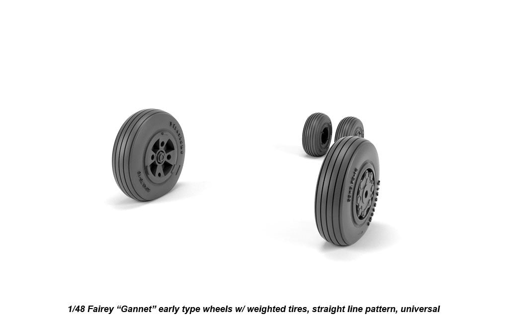 Armory Models AW48410 Fairey Gannet early type wheels w/ weighted tires of straight tire pattern 1/48 – Bild 4