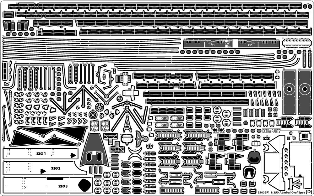 Pontos 35033F1 ADMIRAL GRAF SPEE 1939 Detail Up Set 1/350 – image 13