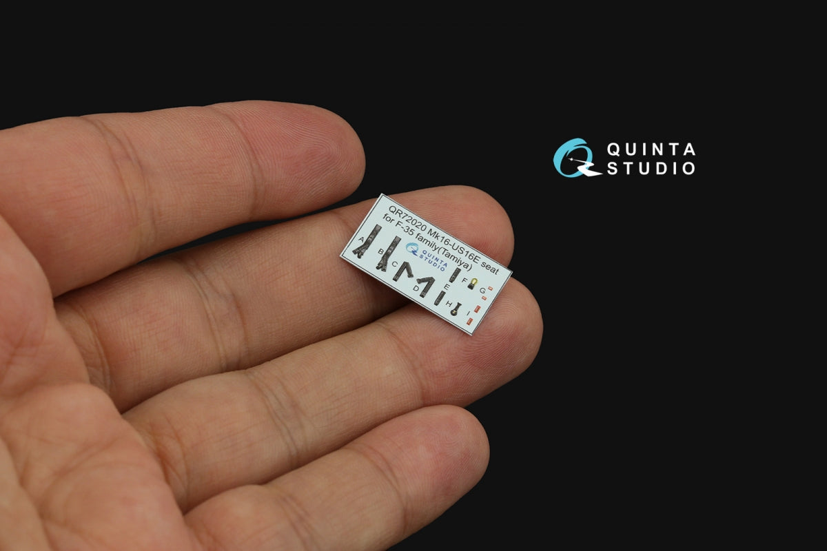 Quinta Studio QD72051 F-35A Lighting II 3D-Printed &amp;amp; coloured Interior on decal paper (Tamiya) 1/72 – immagine 7