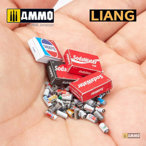 Liang 0411 3D-Print Model Soda Cans + Cardboard Boxes 1960s-1990s 1/35 – Bild 9