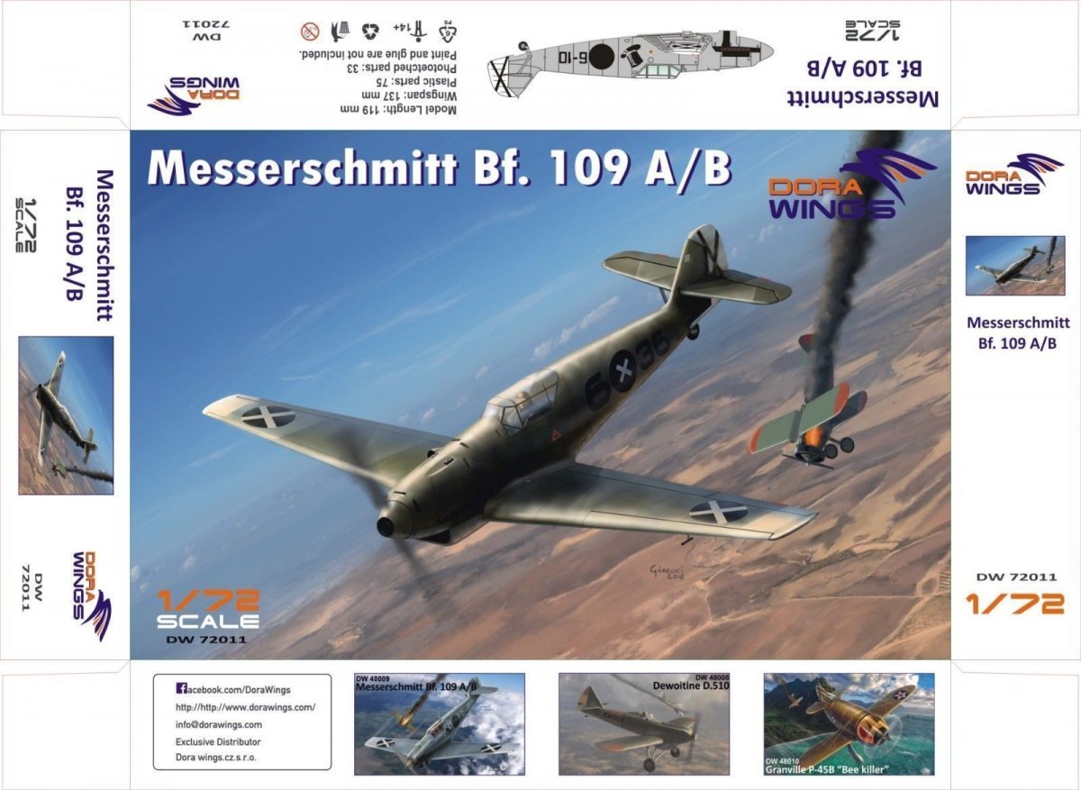 Dora Wings 72011 Bf 109 A/B Legion Condor 1/72 – Bild 2