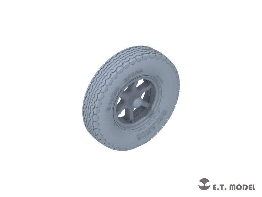 E.T. Model P35-134 WWII German Sd.Kfz.7(8t) Sagged Front Wheels &amp;amp; Spare Wheel Type.3 for Dragon / Trumpeter kit 1/35 – immagine 2