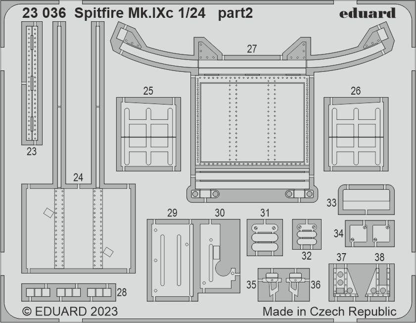 Eduard BIG2405 Spitfire Mk. IXc AIRFIX 1/24 – immagine 2