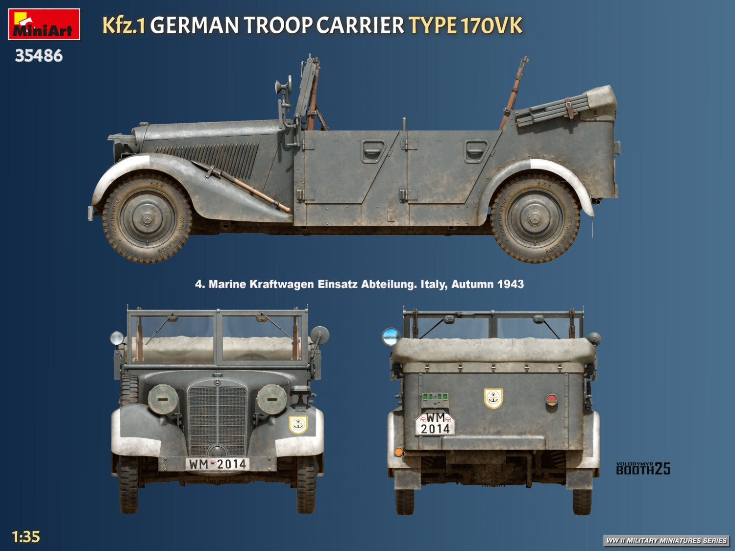 MiniArt 35486 Kfz.1 German Troop Carrier Type 170VK 1/35 – imagen 14