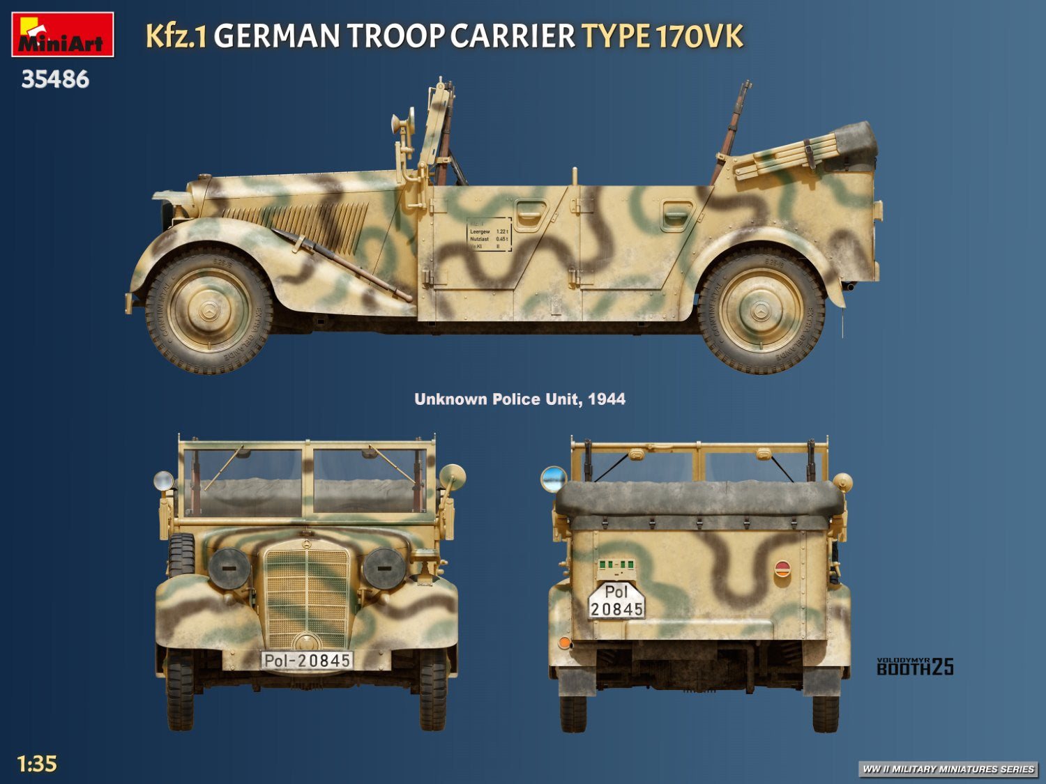 MiniArt 35486 Kfz.1 German Troop Carrier Type 170VK 1/35 – imagen 16