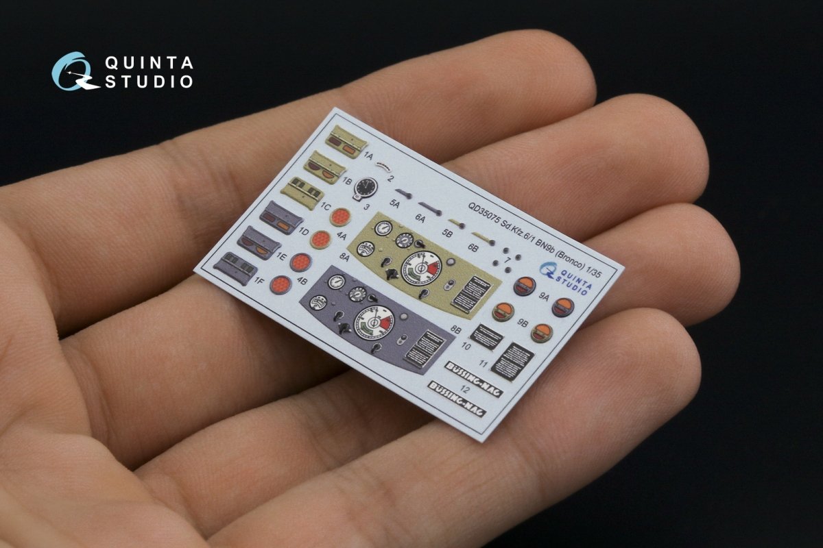 Quinta Studio QD35075 Sd.Kfz.6-1 BN9b 3D-Printed &amp;amp; coloured Interior on decal paper (Bronco) 1/35 – Bild 9