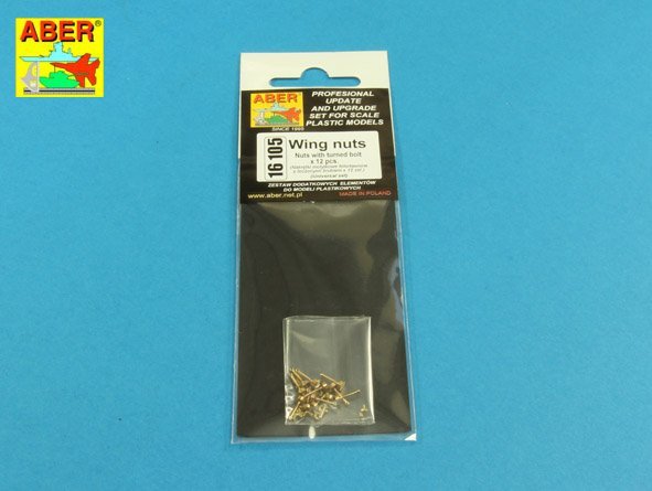 Écrous à oreilles Aber 16105 avec boulon tourné x 12 pièces 1/16 – image 4