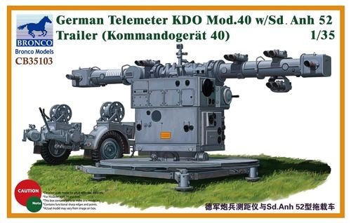 Bronco CB35103 German Telemeter KDO Mod.40 w/Sd.Anh 52 Trailer (Kommando-Gerat 40) 1/35