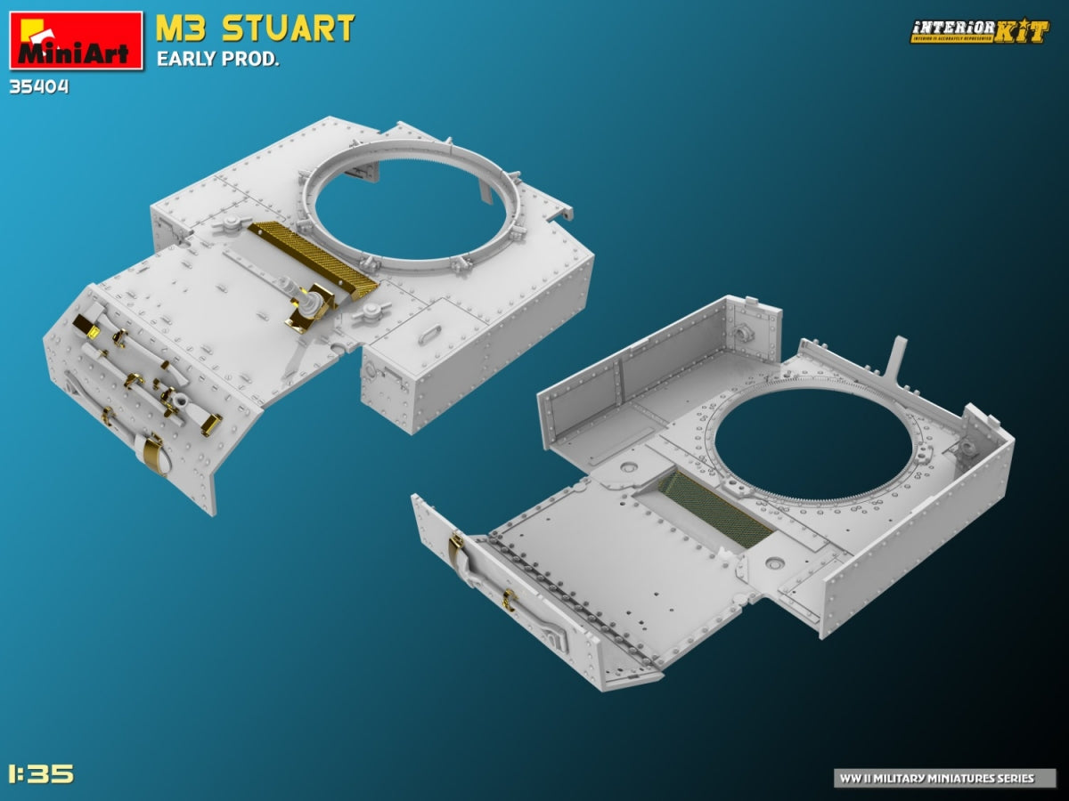 MiniArt 35404 M3 STUART EARLY PROD. INTERIOR KIT 1/35 – zdjęcie 15