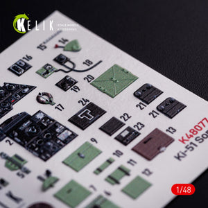 KELIK K48077 Ki-51 Sonia interior 3D decals for WingsyKits kit 1/48 – Bild 5