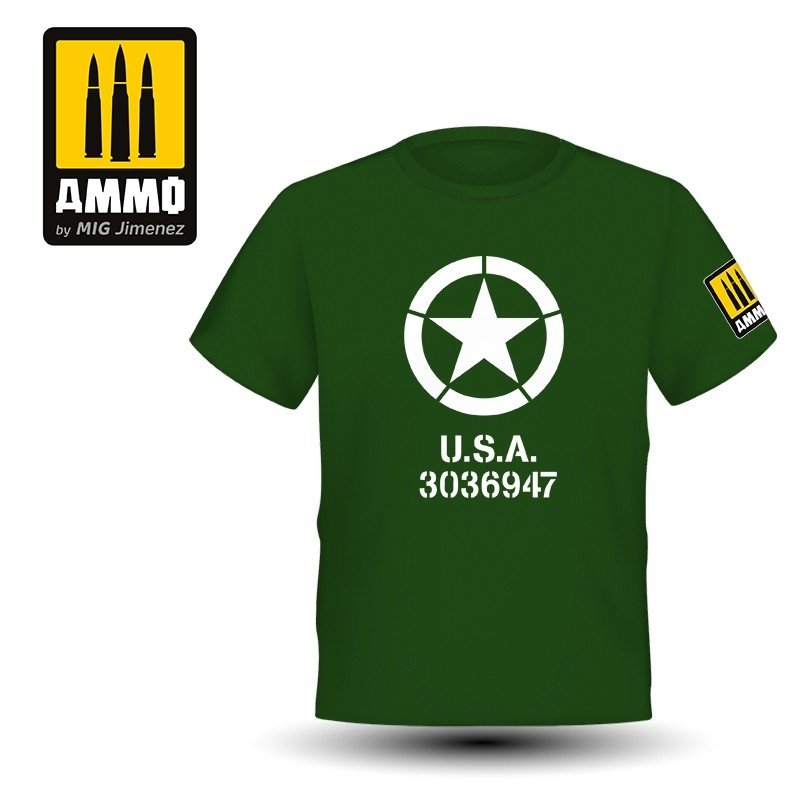 T-shirt AMMO of Mig Jimenez 8077L - Étoile américaine (taille L)