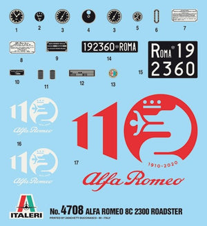 Italeri 4708 ALFA ROMEO 8C 2300 Monza 1/12 – immagine 5
