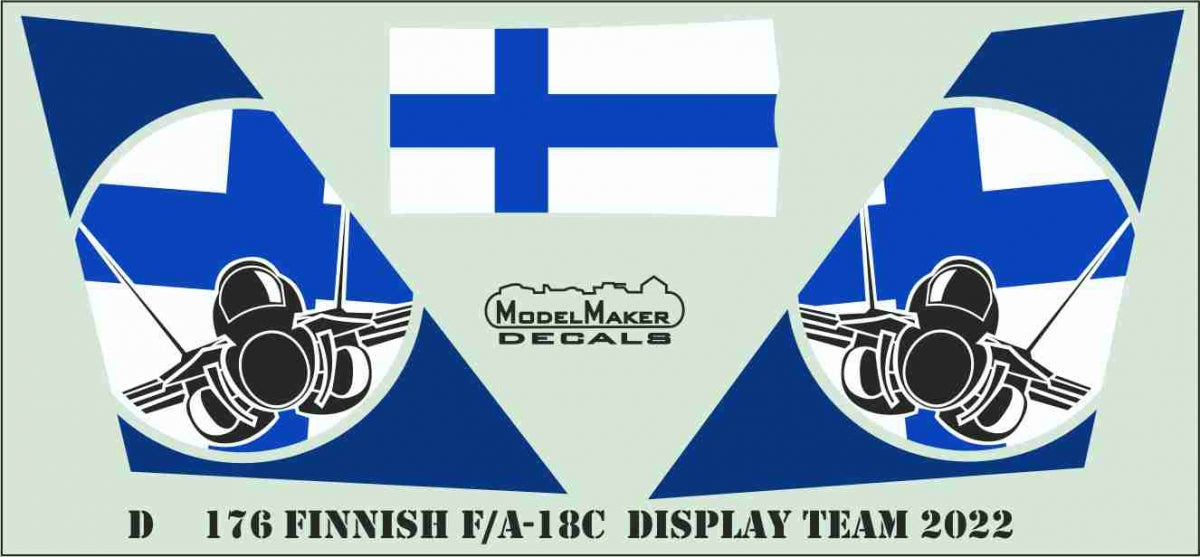 ModelMaker Decals D48177 Finnish F/A-18C Display Team 2022 1/48 – immagine 3