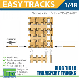 T-Rex Studio TR84007 King Tiger Transport Tracks Pattern 2 1/48 – imagen 5