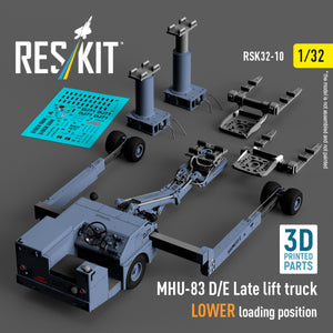 RESKIT RSK32-0010 MHU-83 D/E Late lift truck LOWER loading position (3D Printed model kit) 1/32 – zdjęcie 3
