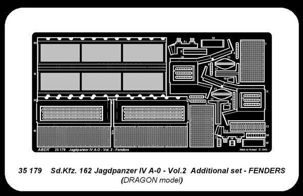Aber 35179 German tank destroyer Sd.Kfz.162 Jagdpanzer IV A-0 - vol. 2 - additional set - fenders 1/35 – imagen 2