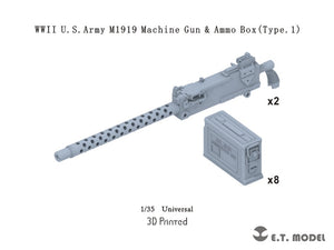 Boîte de munitions pour mitrailleuse M1919 de l&amp;#39;armée américaine, modèle ET P35-221, Seconde Guerre mondiale, type 1, échelle 1/35