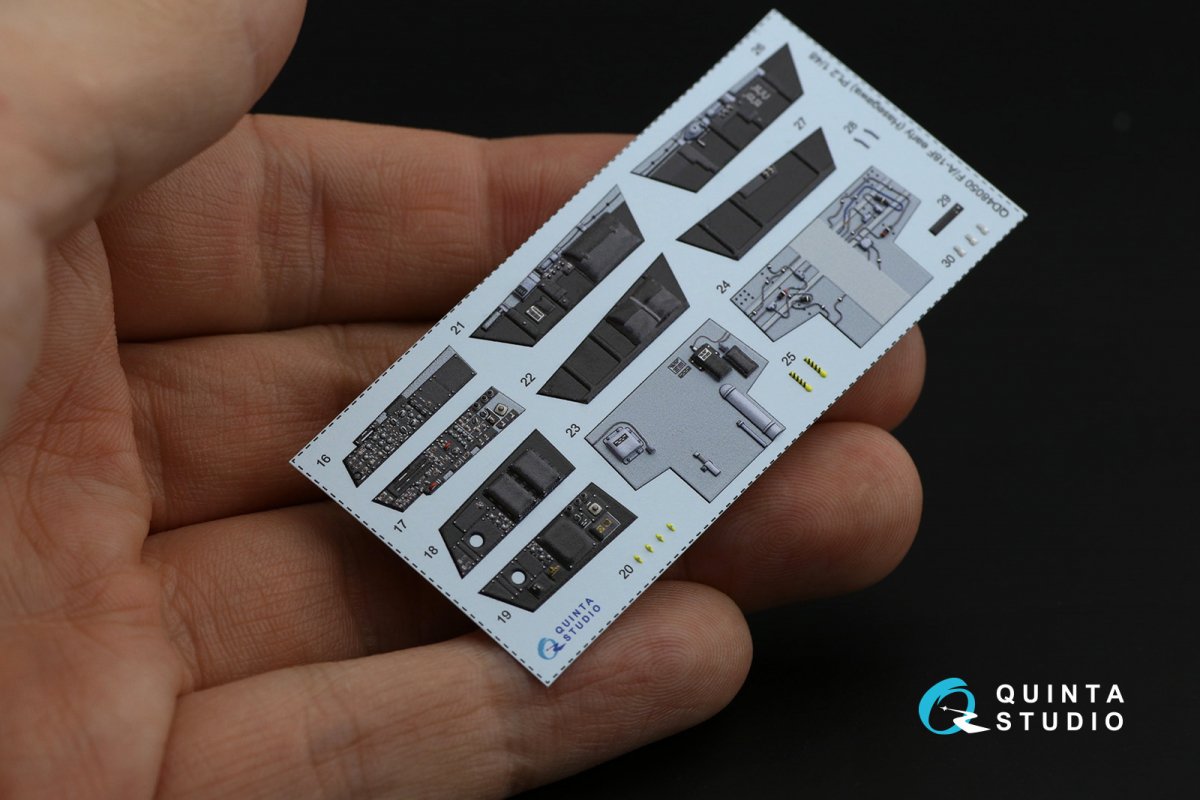 Quinta Studio QD48050 F/A-18F early 3D-Printed &amp;amp; coloured Interior on decal paper (Hasegawa) 1/48 – zdjęcie 6
