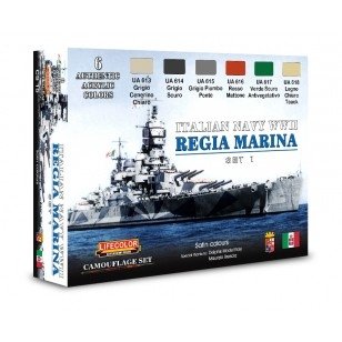 Lifecolor CS15 Acrylic paint set Italian Ships Set 1 6x22ml