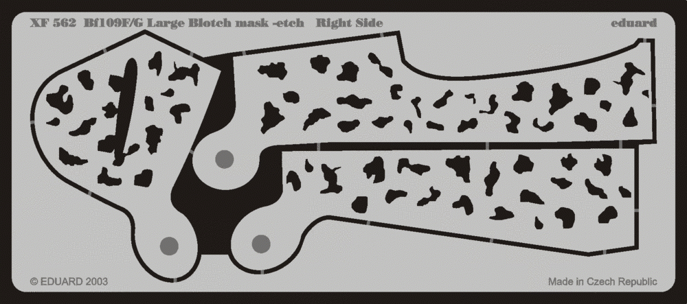 Eduard XF562 Bf 109F/ G Large Blotch mask-etch 1/48 – immagine 2
