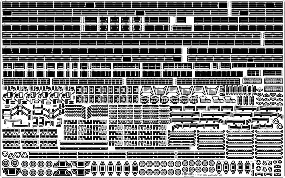 Pontos 37003F1 IJN Yamato Detail Up Set Advanced 1/350 – immagine 10