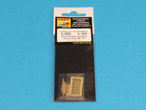 Aber 350L-62 Ensemble de 6 torpilles britanniques 53,3 cm MK.VIII (1/350)  – image 3