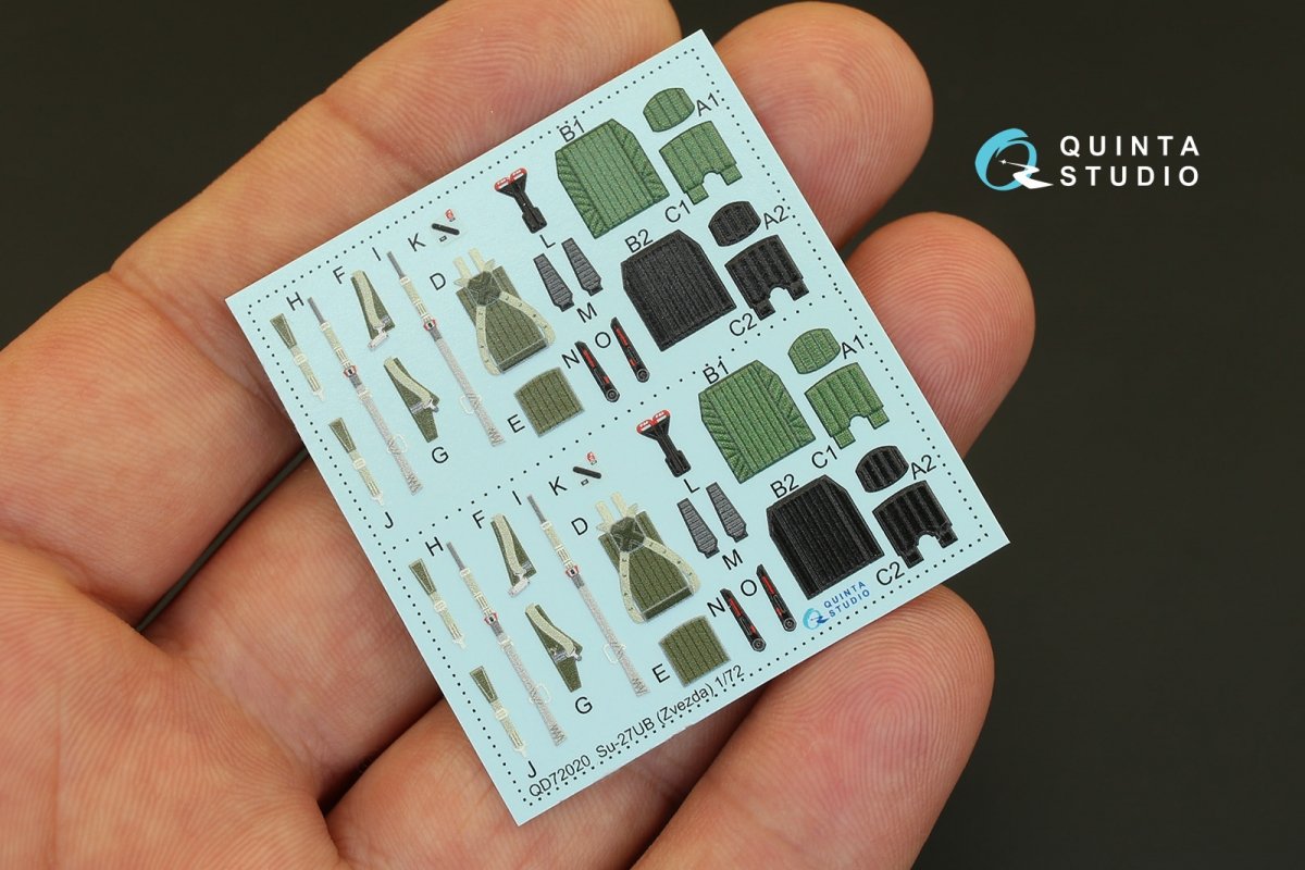 Intérieur imprimé en 3D et coloré sur papier décalcomanie Quinta Studio QD48001 Yak-3 (pour kit Zvezda 4814) 1/48 – image 5