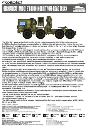 Modelcollect UA72119 Camion tout-terrain allemand MAN KAT1M1001 8x8 HAUTE MOBILITÉ (1/72) – image 3