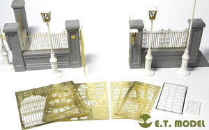 E.T. Model J35-001 Park Gate &amp;amp; Fence FOR MINIART KIT – immagine 4