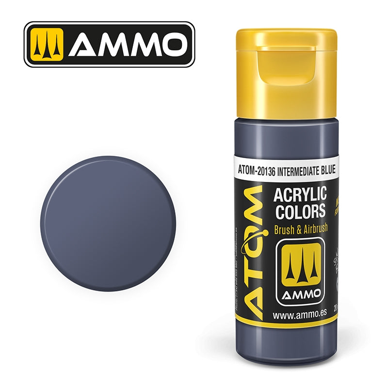 Ampoil Mig Jimenez 20136 ATOM COLOR Bleu intermédiaire 20 ml
