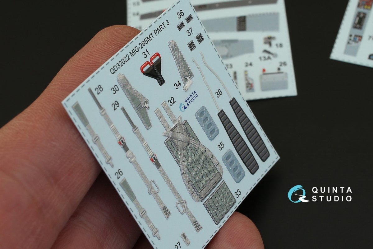 Quinta Studio QD32022 MiG-29SMT 3D-Printed &amp;amp; coloured Interior on decal paper (for Trumpeter kit) 1/32 – Bild 2