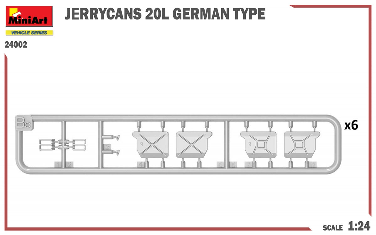 MiniArt 24002 JERRYCANS 20L GERMAN TYPE 1/24 – zdjęcie 3