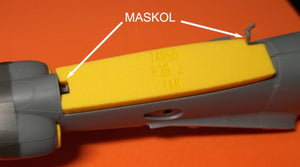 Omask 74858 P-38 J Lightning wheel bay plugs (for Tamiya) 1/48 – Bild 2