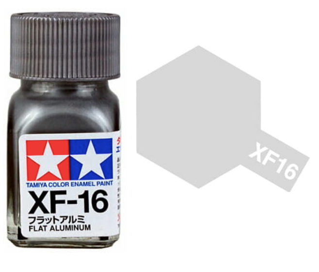 Peinture émail aluminium mat Tamiya XF16 (80316)