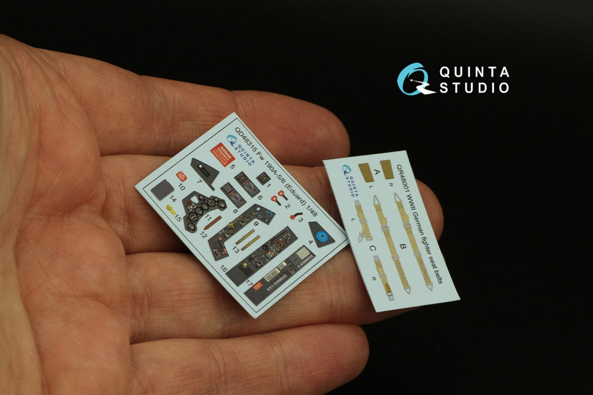Quinta Studio QD48315 Fw 190A-5/6 3D-Printed &amp;amp; coloured Interior on decal paper (Eduard) 1/48 – Bild 6