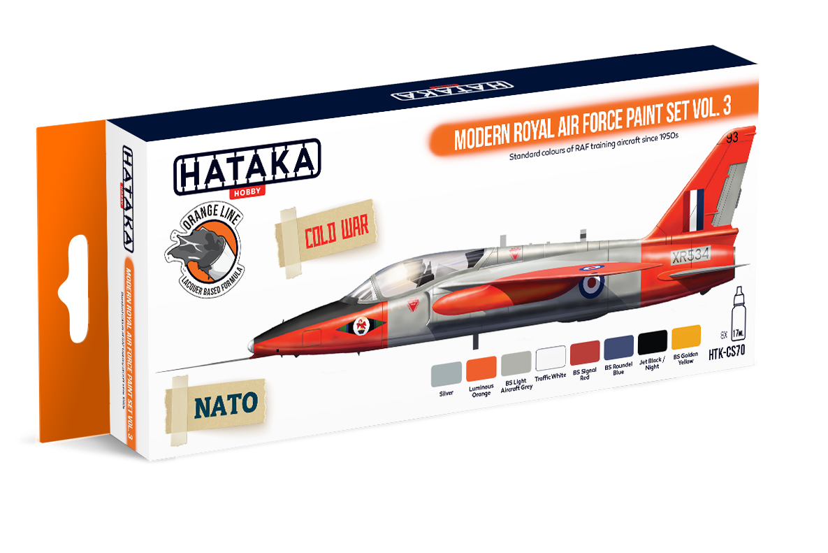 Hataka HTK-CS70 ORANGE LINE – Modern Royal Air Force paint set vol. 3 8x17ml