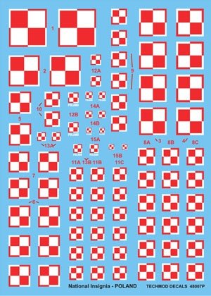 Techmod 48007 - Insignes nationaux polonais (1/48)