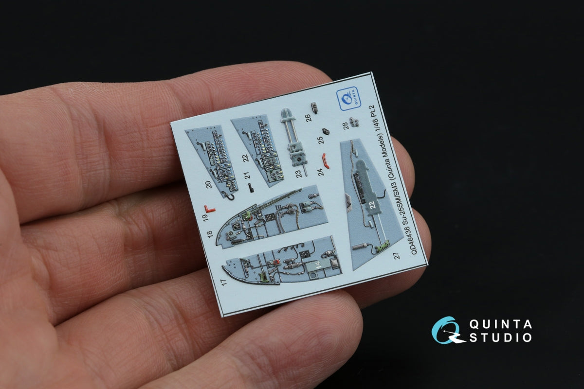 Quinta Studio QD+48438 Su-25SM/SM3 3D-Printed coloured Interior on decal paper (Zvezda/Quinta Models/Arma Models) 1/48 – Bild 5