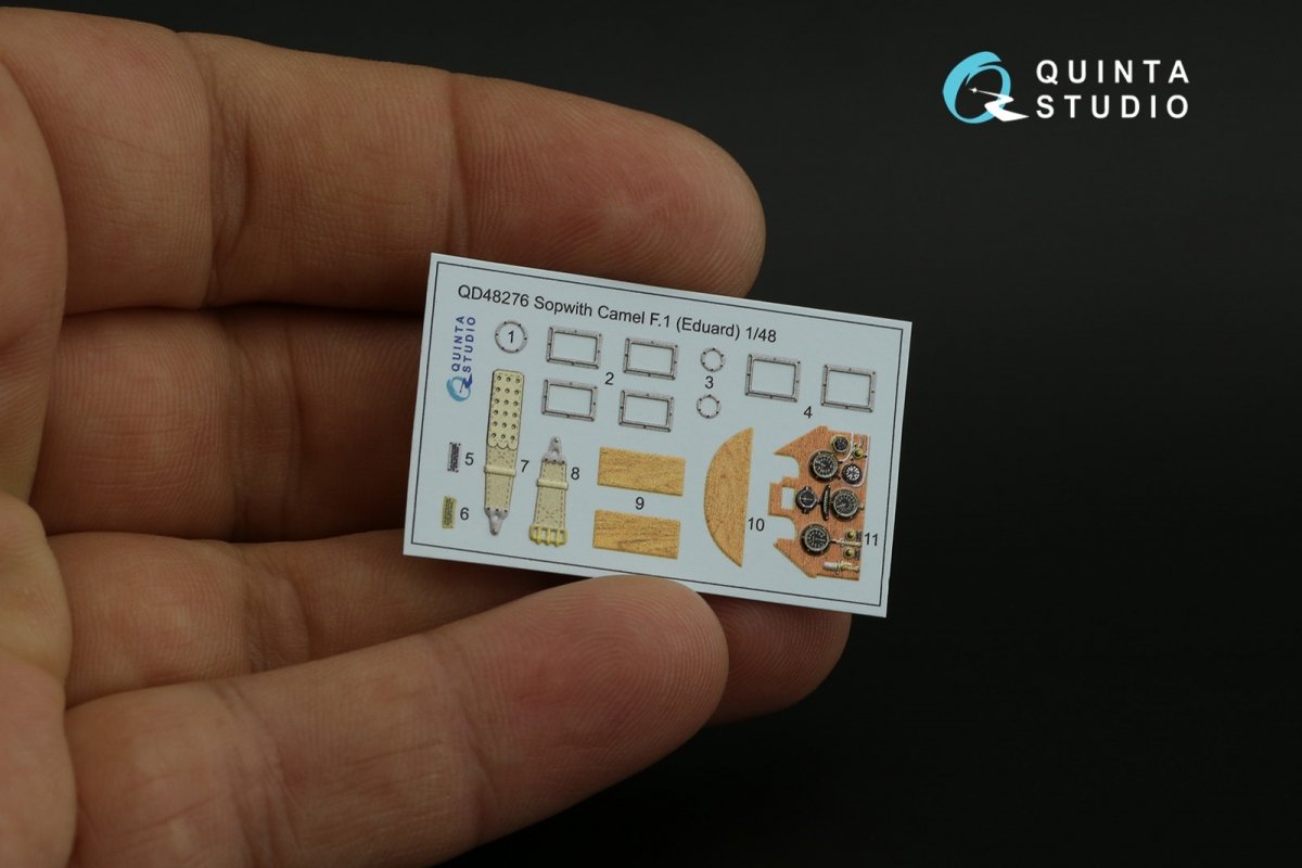 Quinta Studio QD48276 Sopwith Camel F.1 3D-Printed &amp;amp; coloured Interior on decal paper (Eduard) 1/48 – Bild 2