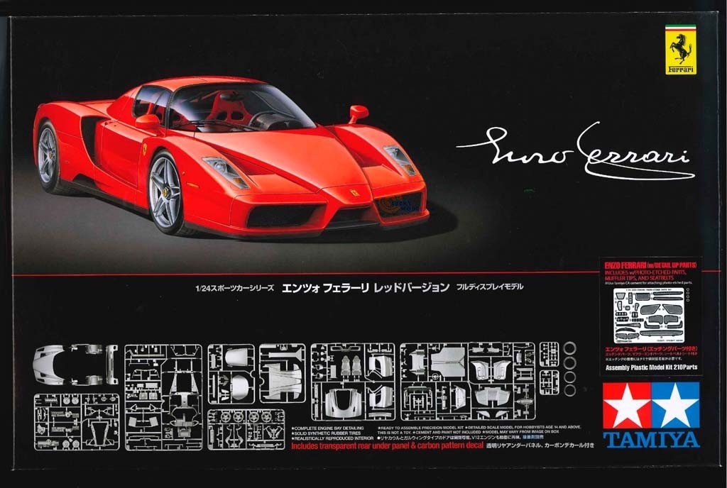 Tamiya 24327 Enzo Ferrari avec pièces de détail, maquette de voiture à l&amp;#39;échelle 1/24